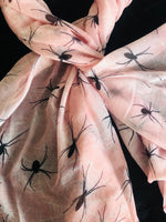 Load image into Gallery viewer, The Spiders &amp; Spiderwebs Scarf
