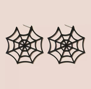 Acrylic Big Spiderweb Earrings
