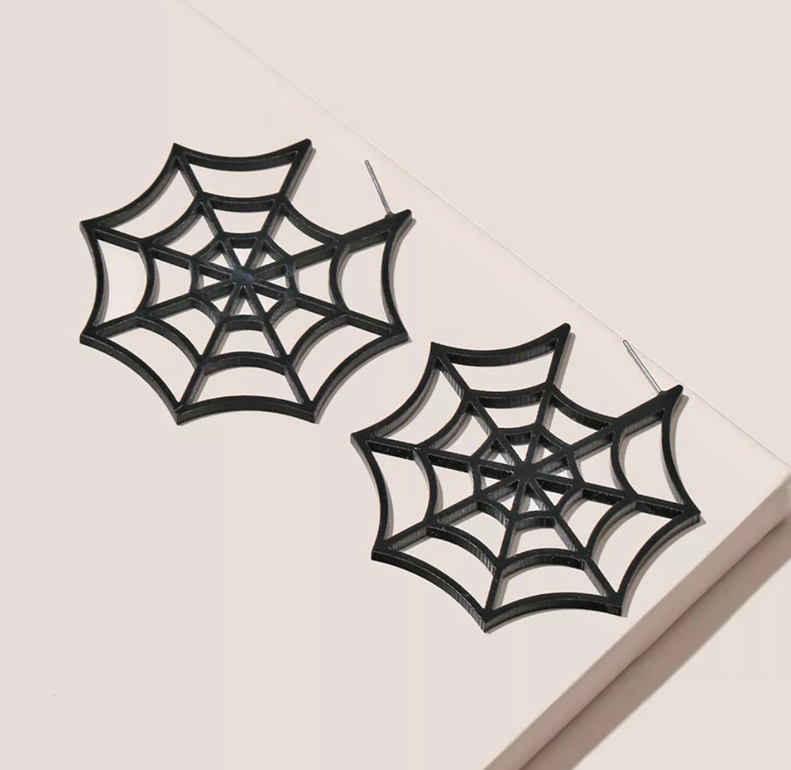 Acrylic Big Spiderweb Earrings