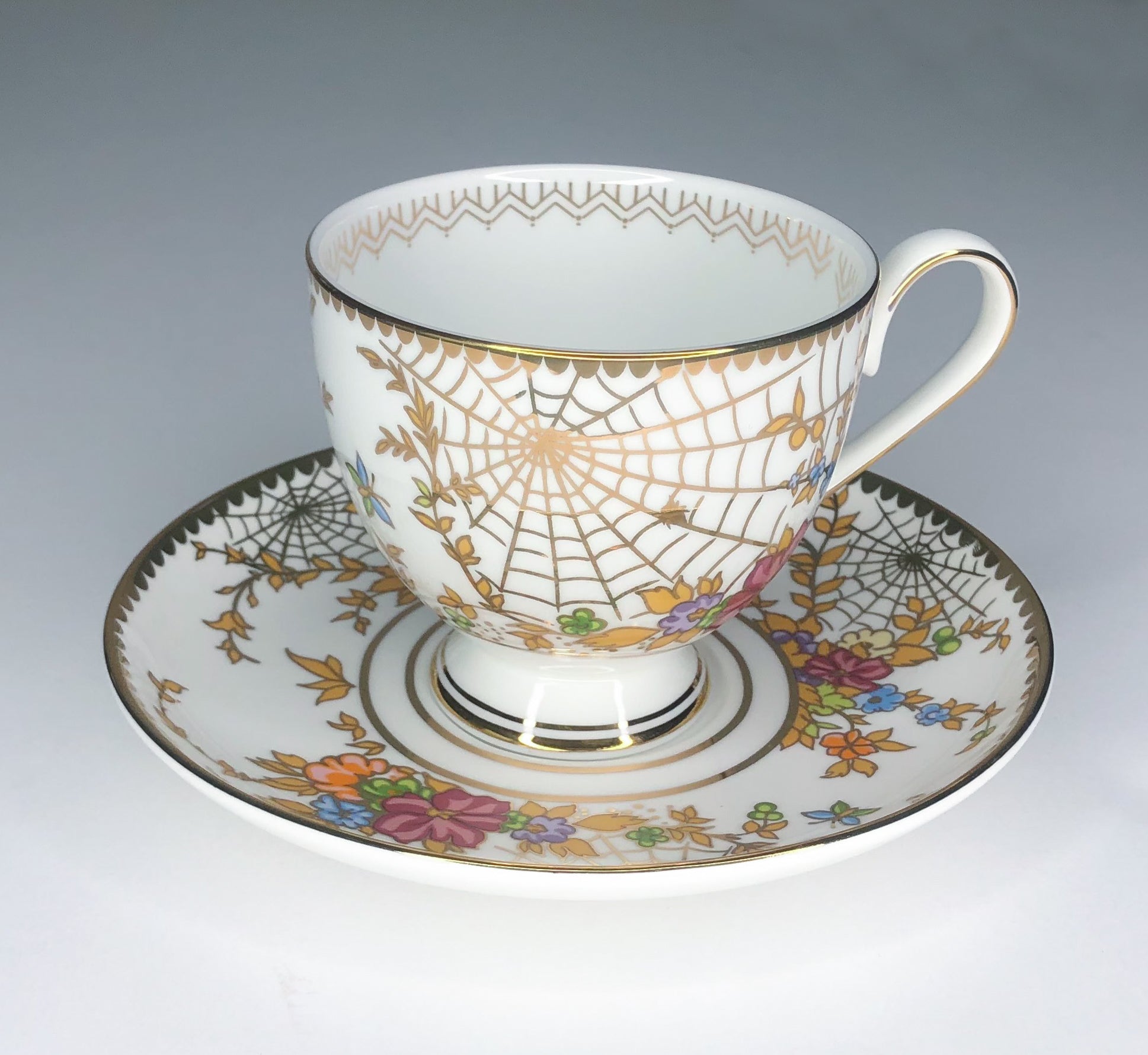 Spiderweb Tea Cup & Saucer Set