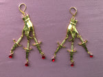 Load image into Gallery viewer, Hand, Dagger and Blood Earrings
