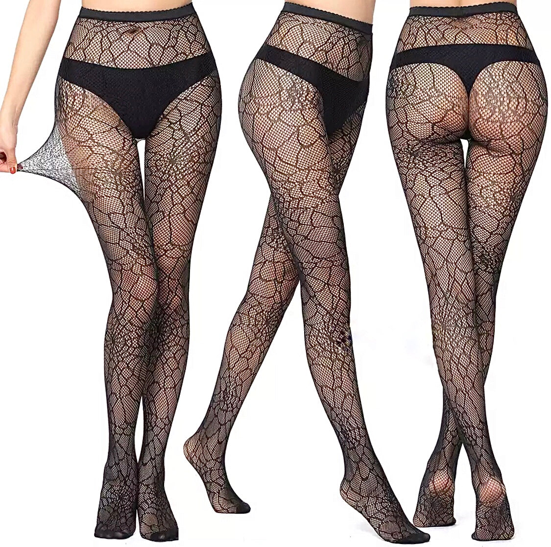 Premium PSD  Spiderweb tights stockings with spider web isolated on  transparent background