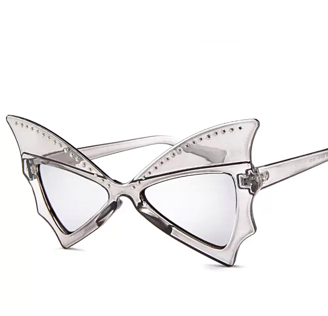 Bat Wing Sunglasses Clear
