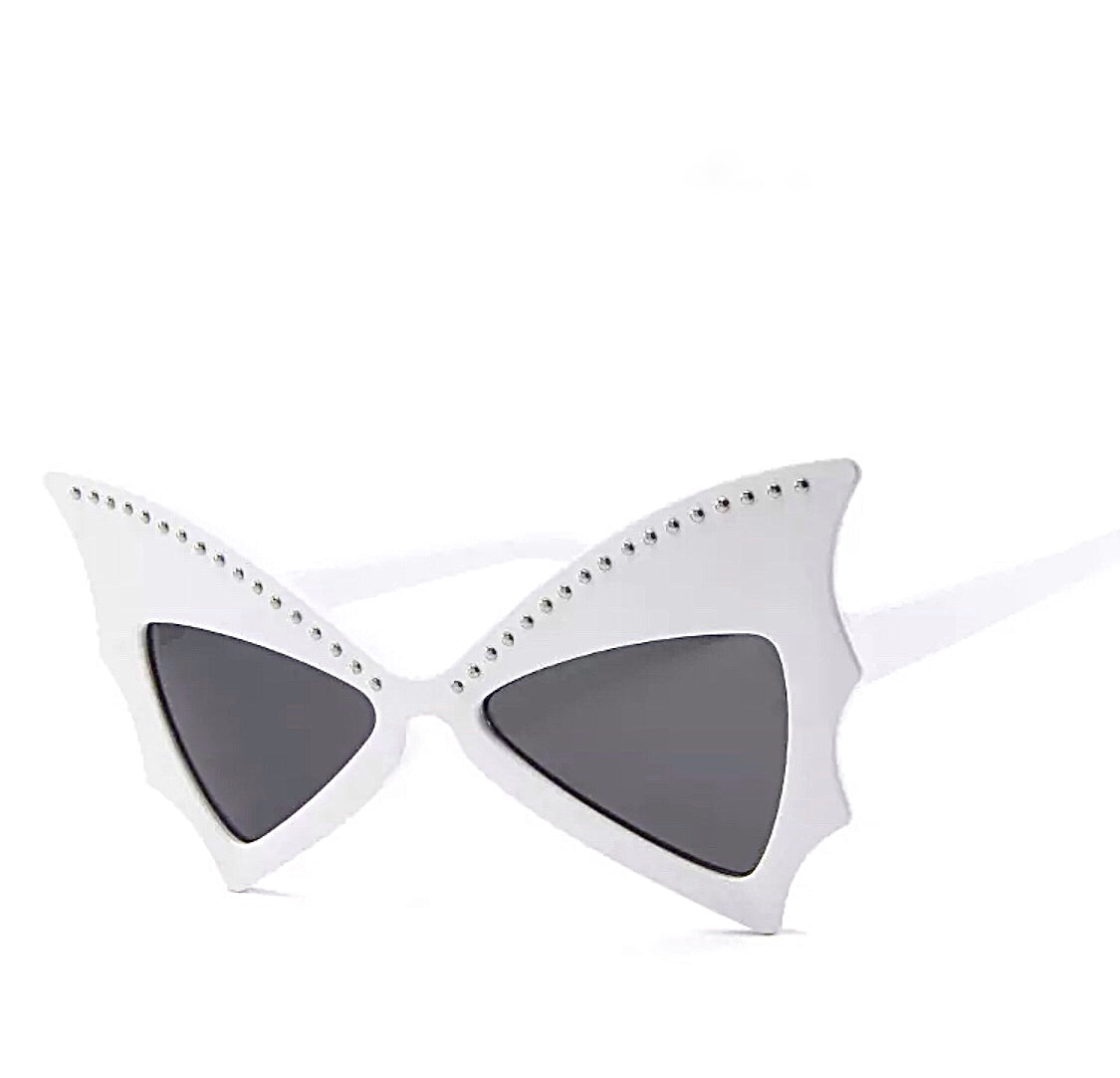 Bat Wing Sunglasses White