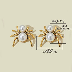 Spider Pearl Earrings